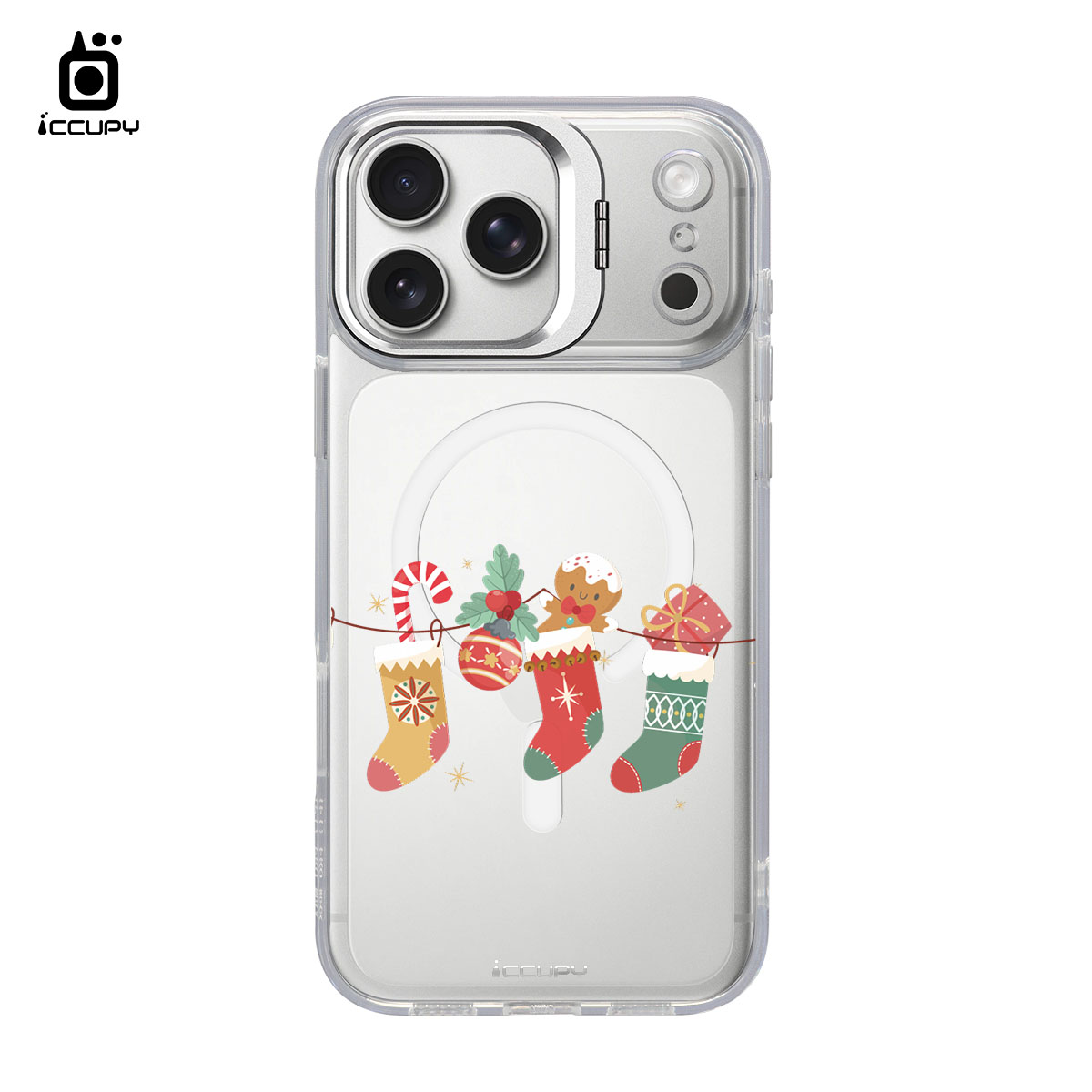 【來掛聖誕襪】防摔立架手機殼(透明) For iPhone 17 Pro Max 6.9吋