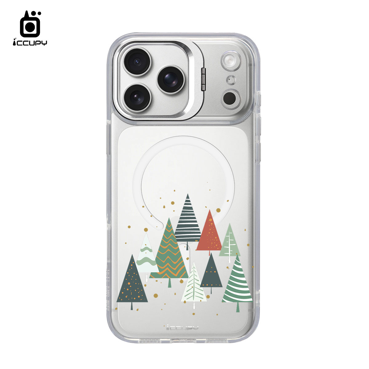 【聖誕樹排排站】防摔立架手機殼(透明) For iPhone 17 Pro Max 6.9吋