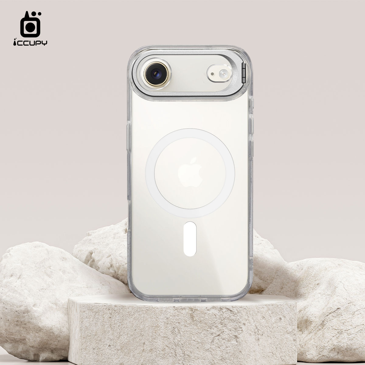 【iCCUPY黑占盾】防摔立架手機殼(透明) For Apple iPhone Air 6.5吋