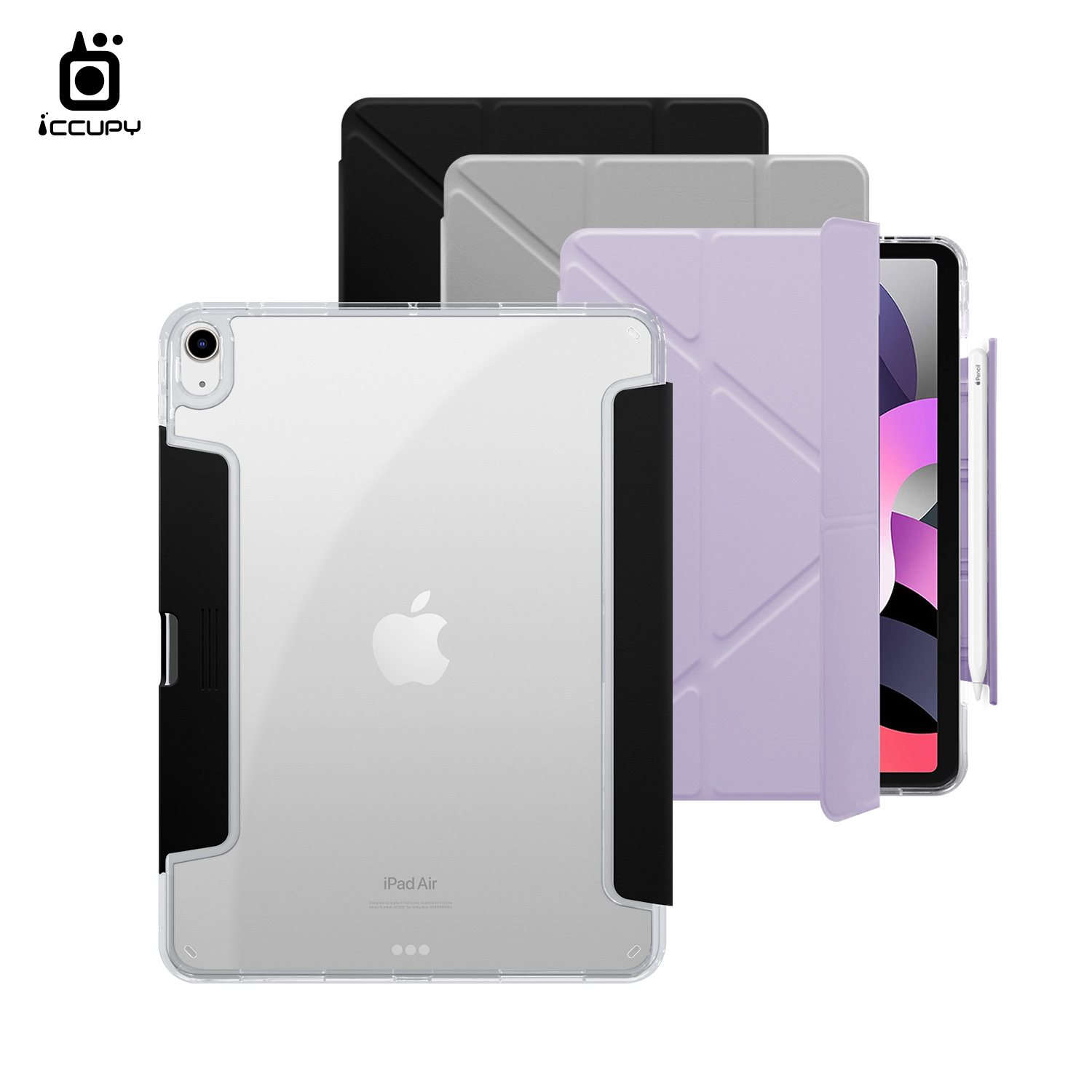 【iCCUPY黑占盾For iPad】黑占盾平板HD系列-隱藏式抽屜筆槽(共三色) For iPad Air 第4代 10.9吋