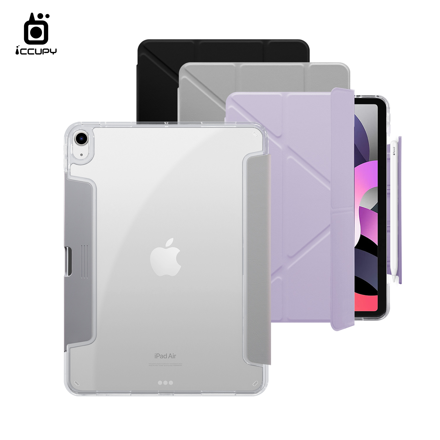 【iCCUPY黑占盾For iPad】黑占盾平板HD系列-隱藏式抽屜筆槽(共三色) For iPad Air (2022)第5代 10.9吋