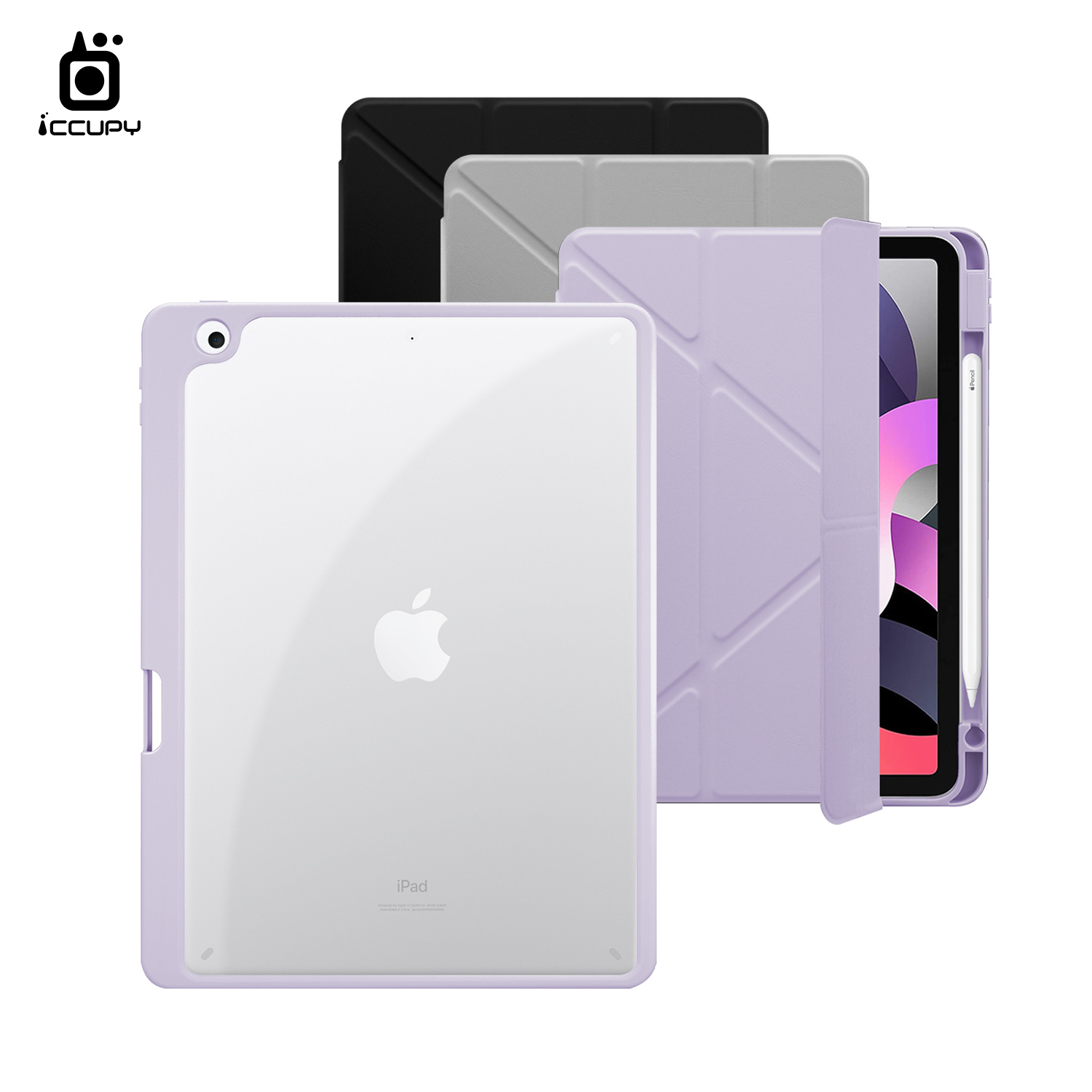 【iCCUPY黑占盾For iPad】黑占盾平板SN系列-卡扣式拆裝兩用(共三色) For iPad 第7代 10.2吋