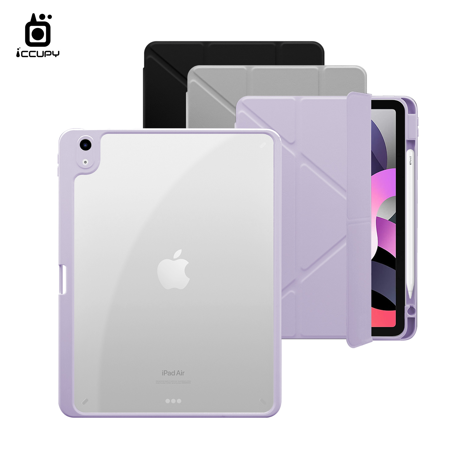 【iCCUPY黑占盾For iPad】黑占盾平板SN系列-卡扣式拆裝兩用(共三色) For iPad Air 第5代 10.9吋