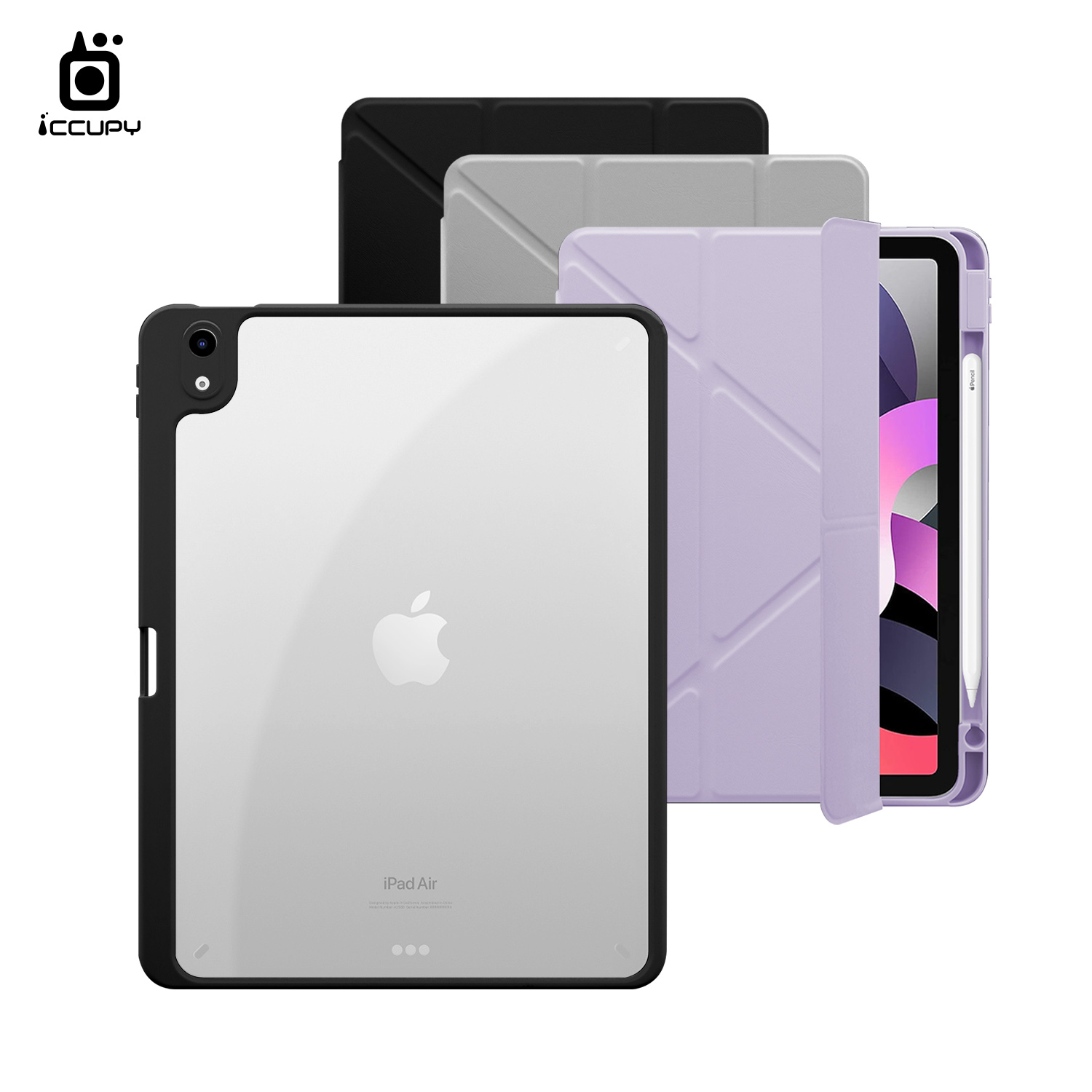 【iCCUPY黑占盾For iPad】黑占盾平板SN系列-卡扣式拆裝兩用(共三色) For iPad Air 第4代 10.9吋