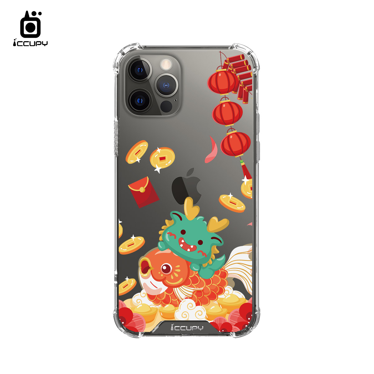 【魚躍龍門】iQ CASE角粒殼 For iPhone 12 Pro -黑占iCCUPY