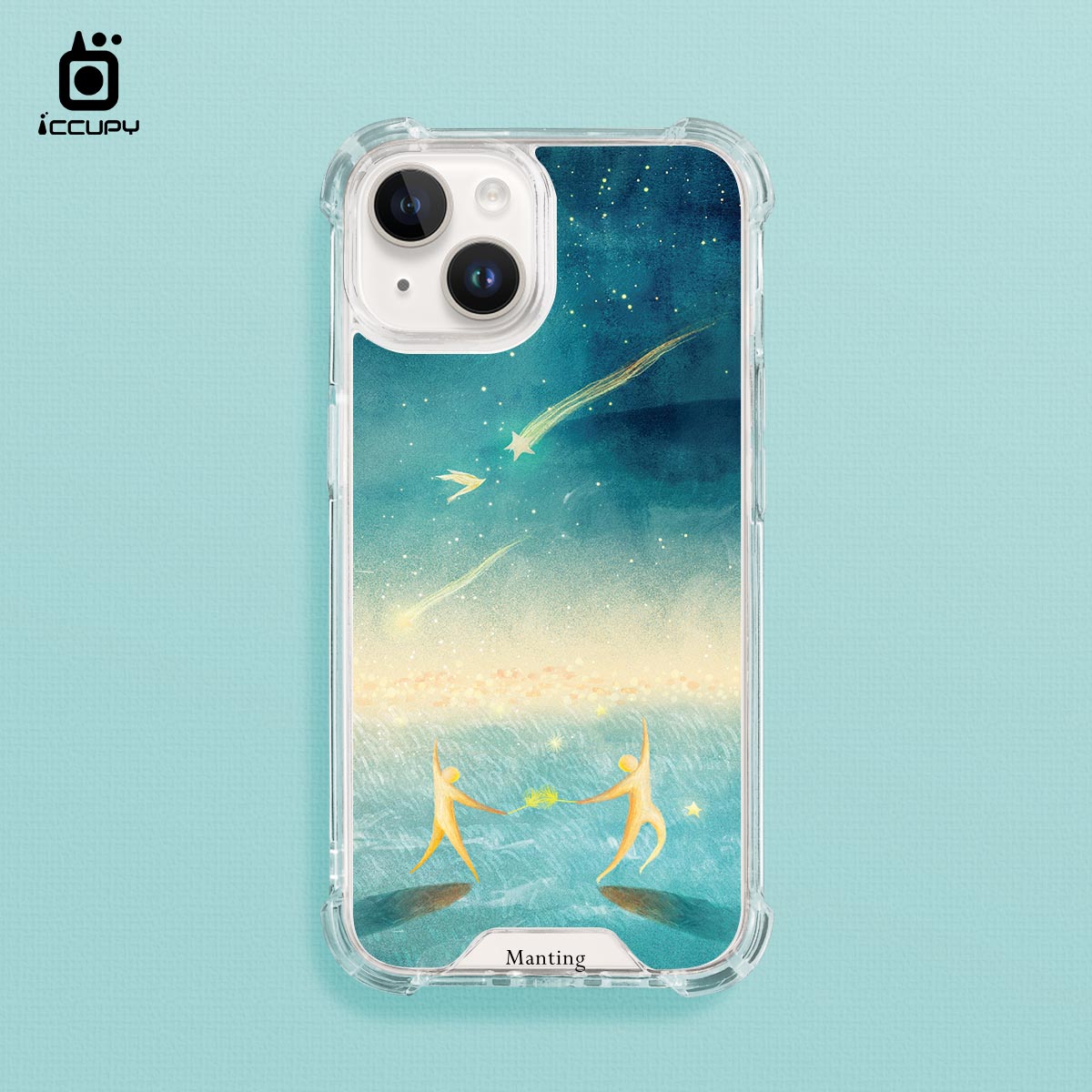 【MANTING|星光裡的舞】IQ CASE 角粒殼 For iPhone 14-黑占iCCUPY