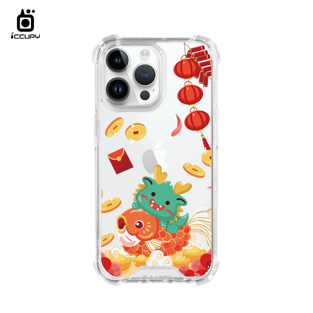 【魚躍龍門】iQ CASE角粒殼 For iPhone 14 Pro Max -黑占iCCUPY