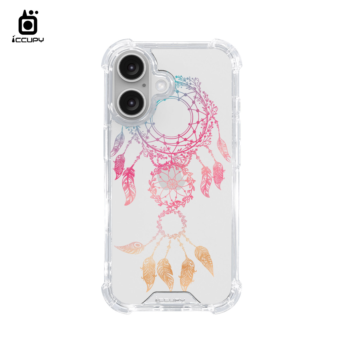 【捕夢網｜細雨-紅棕】IQ CASE 角粒殼 For iPhone 16-黑占iCCUPY