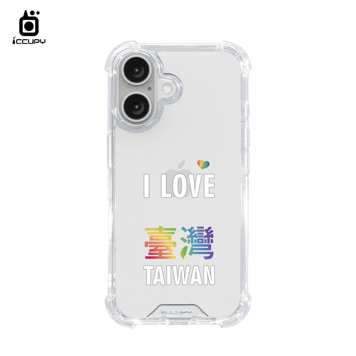 【我愛台灣A(彩)】iQ CASE角粒殼 For iPhone 16 -黑占iCCUPY