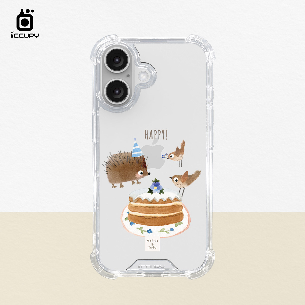 【森森物語｜點心時光】IQ CASE 角粒殼 For iPhone 16-黑占iCCUPY