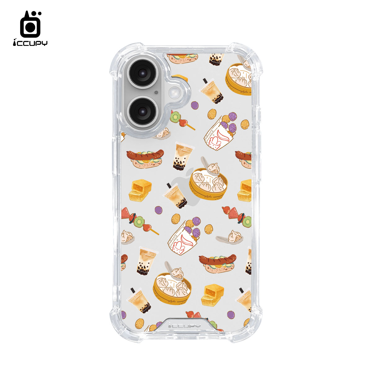 【台灣小吃】iQ CASE角粒殼 For iPhone 16 -黑占iCCUPY