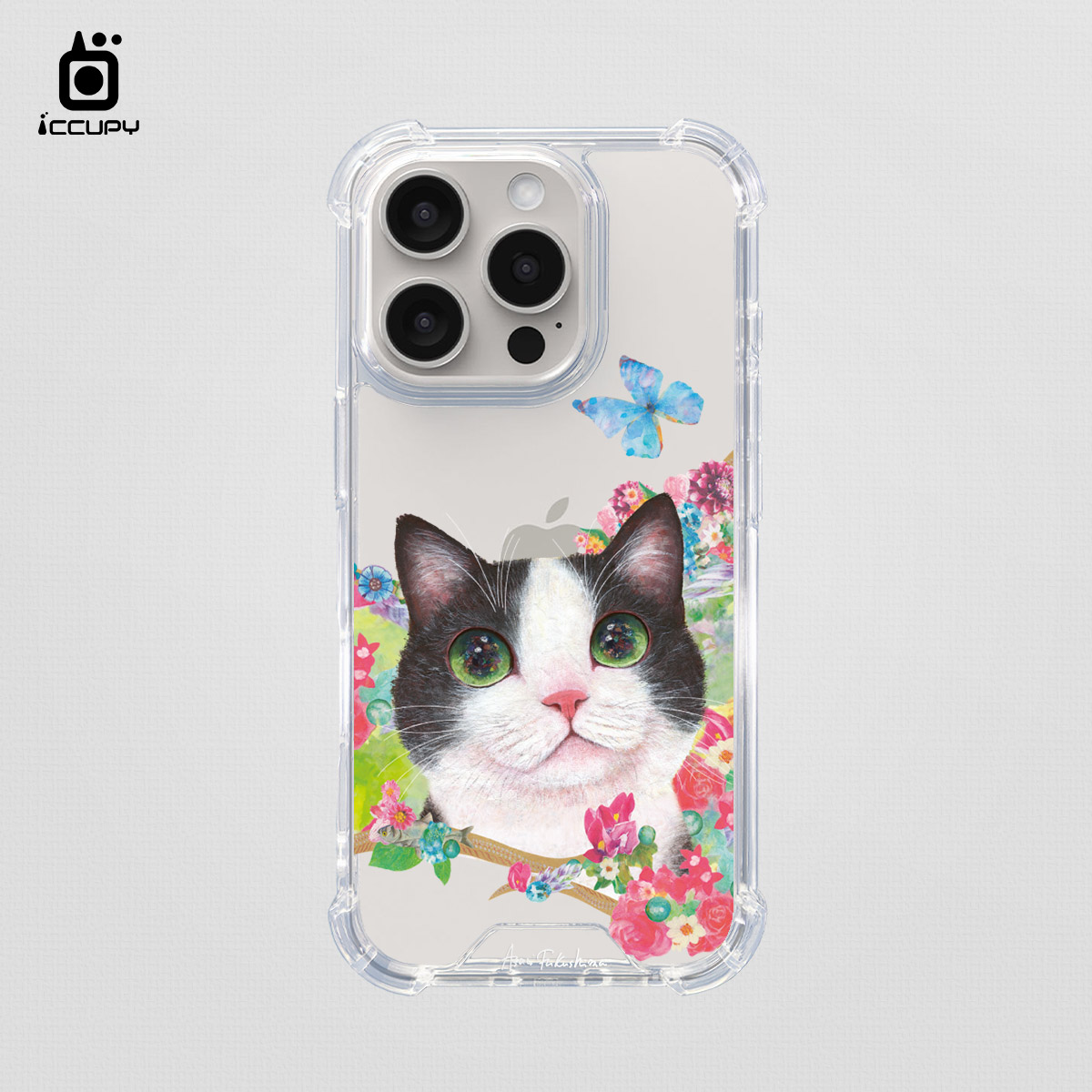 【猫の期待｜奈奈透底】IQ CASE 角粒殼 For iPhone 16 Pro-黑占iCCUPY