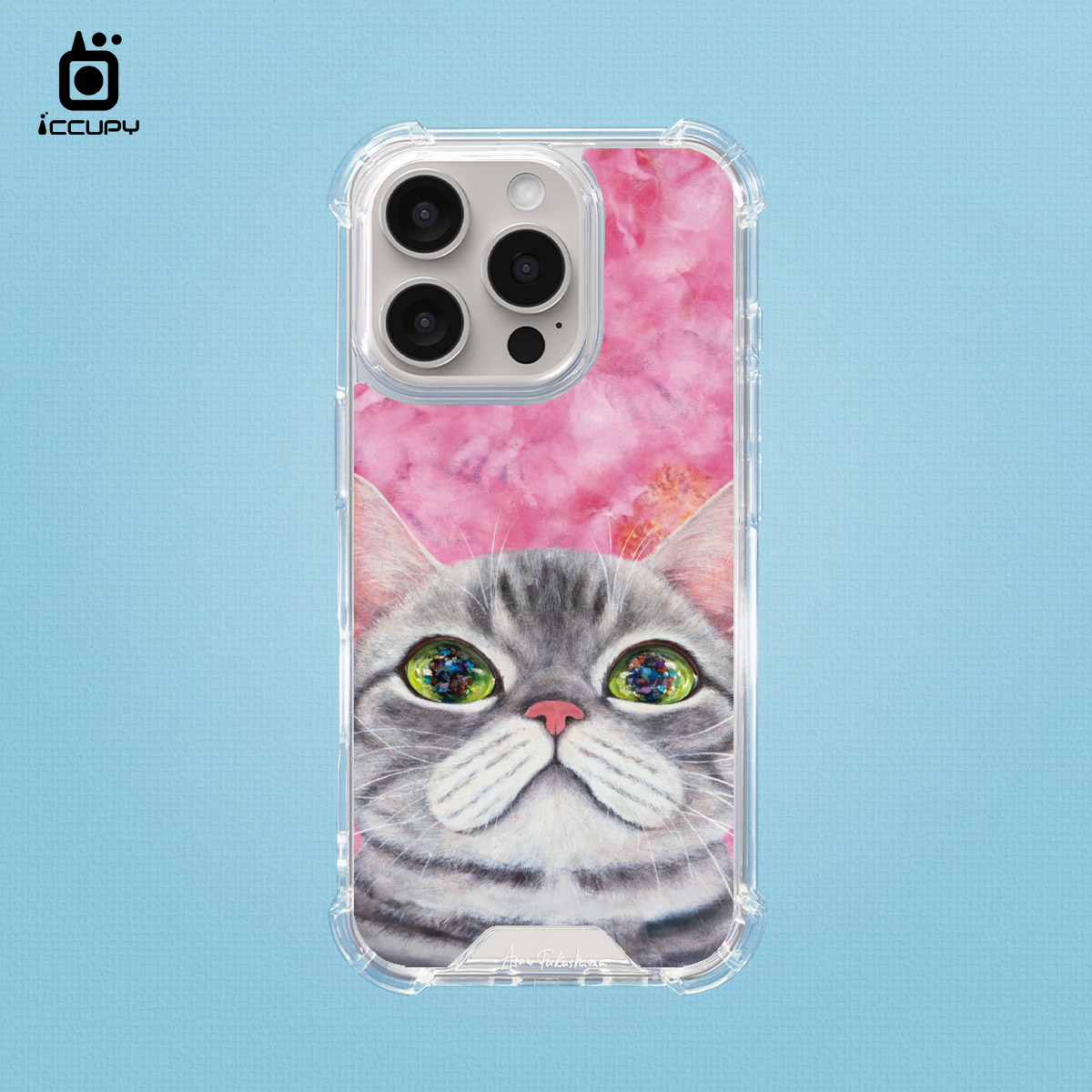 【猫の期待｜小愛】IQ CASE 角粒殼 For iPhone 16 Pro-黑占iCCUPY