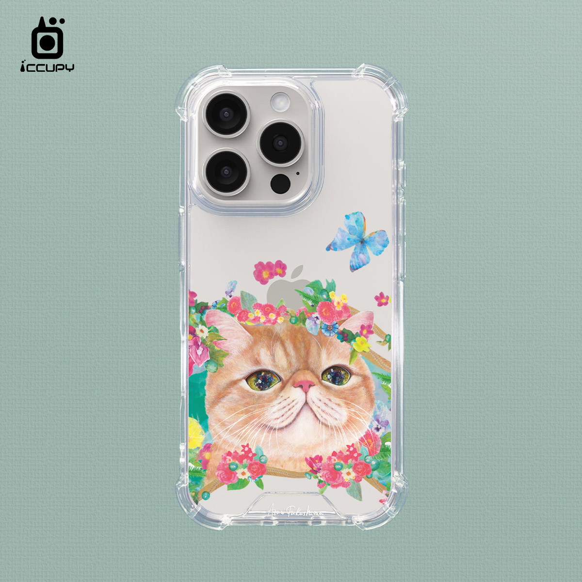 【猫の期待｜小天透底】IQ CASE 角粒殼 For iPhone 16 Pro-黑占iCCUPY