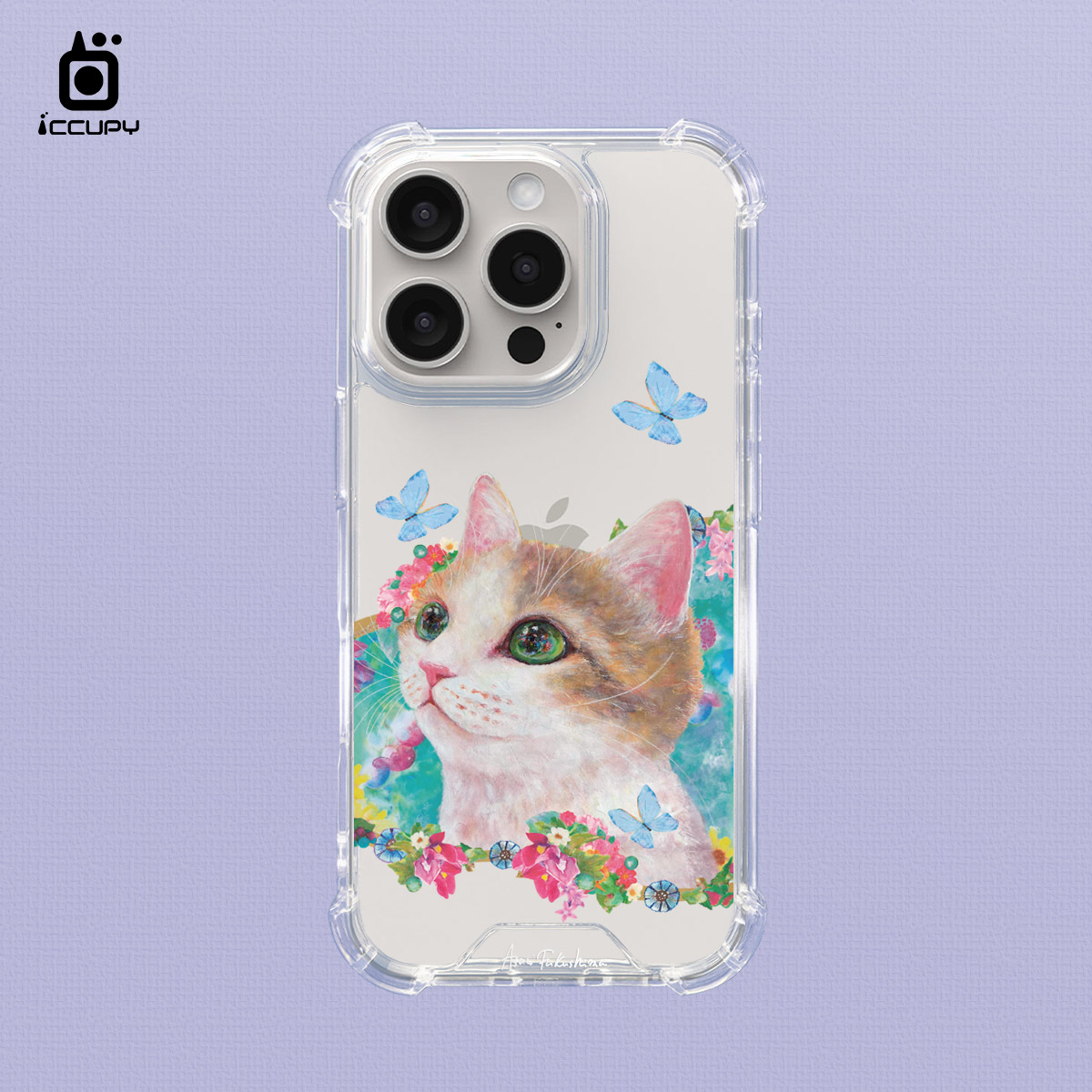 【猫の期待｜泰泰透底】IQ CASE 角粒殼 For iPhone 16 Pro-黑占iCCUPY