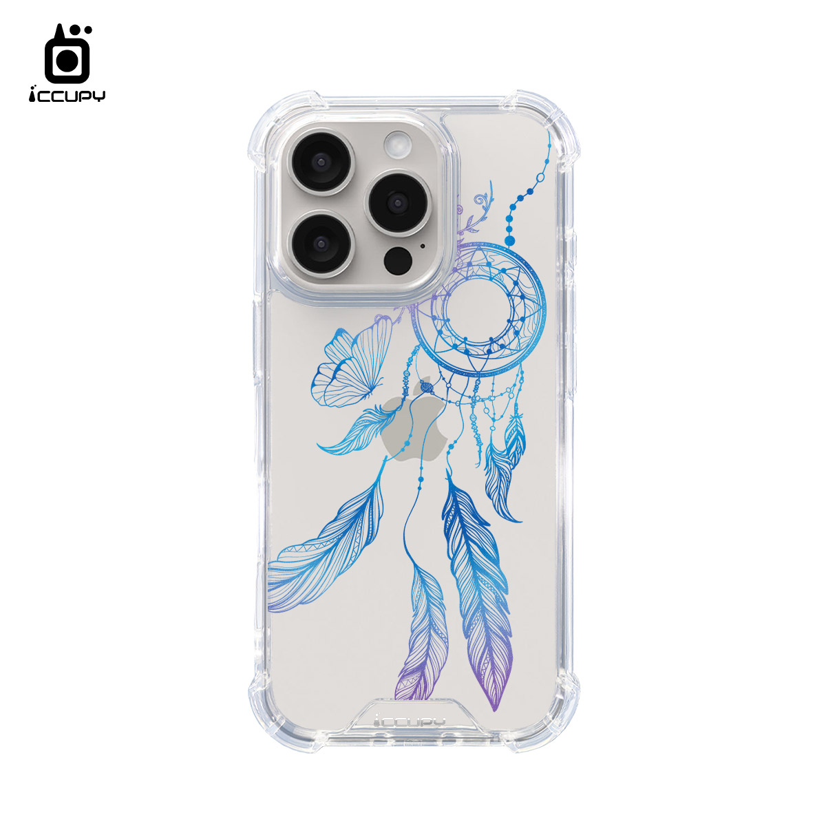 【捕夢網｜清風-藍紫】IQ CASE 角粒殼 For iPhone 16 Pro Max-黑占iCCUPY