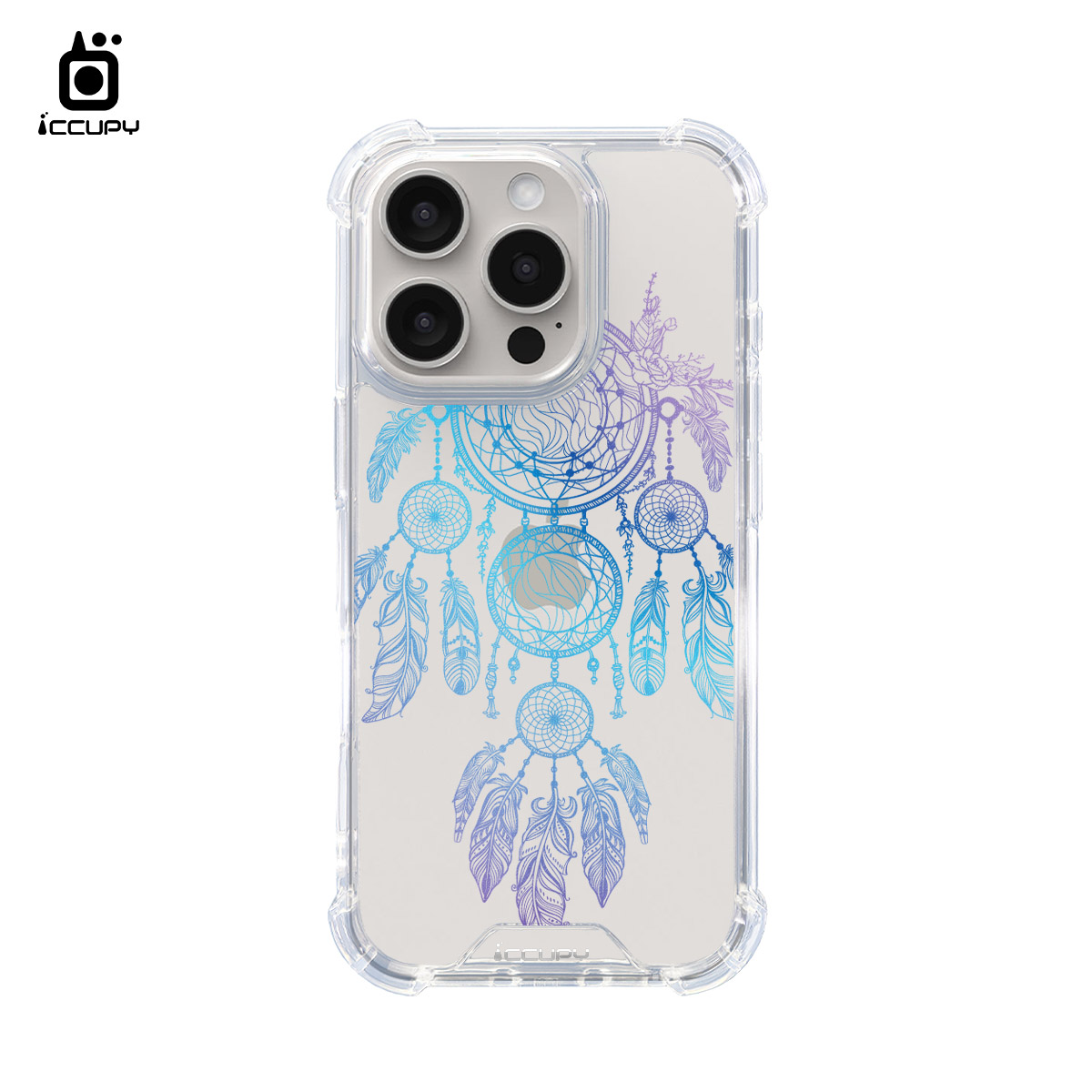 【捕夢網｜曉月-藍紫】IQ CASE 角粒殼 For iPhone 16 Pro Max-黑占iCCUPY