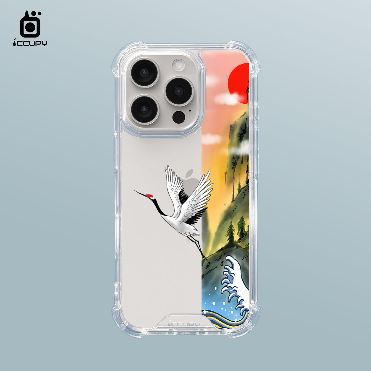 【淨恆HERMAN｜山海與鶴】IQ CASE 角粒殼 For iPhone 16 Pro-黑占iCCUPY