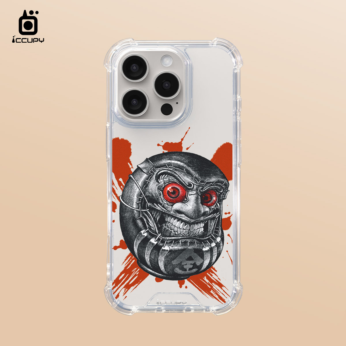 【淨恆HERMAN｜狂笑不倒翁】IQ CASE 角粒殼 For iPhone 16 Pro-黑占iCCUPY