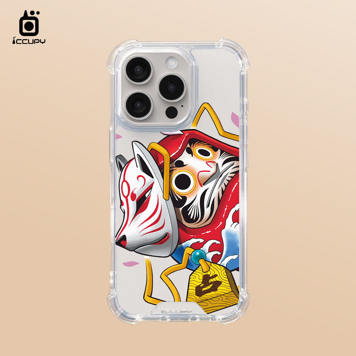 【淨恆HERMAN｜狐面不倒翁】IQ CASE 角粒殼 For iPhone 16 Pro-黑占iCCUPY