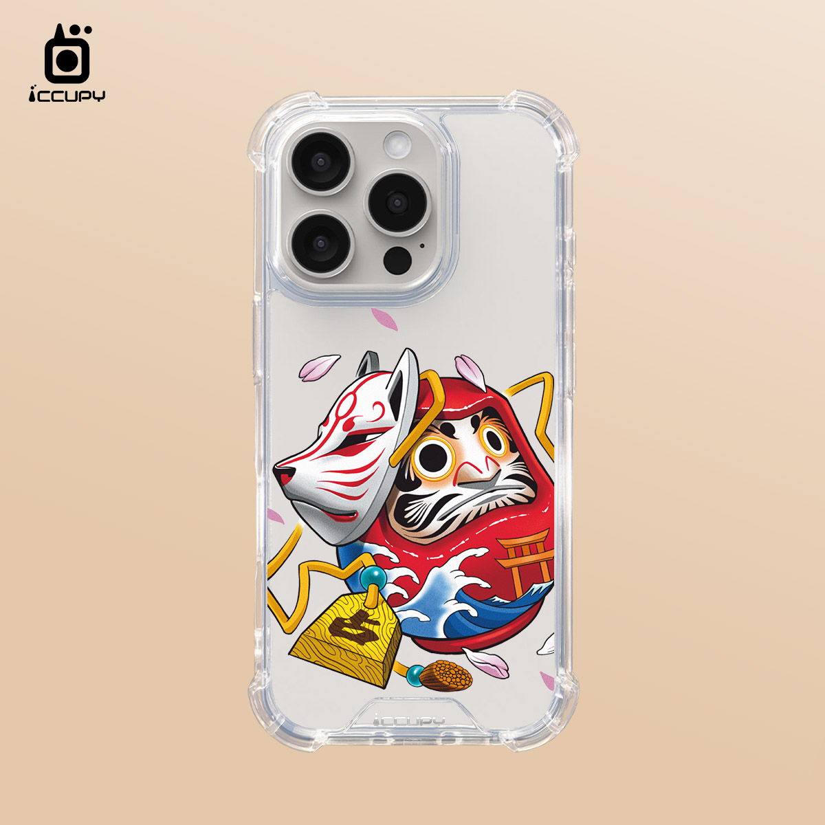 【淨恆HERMAN｜狐面不倒翁S】IQ CASE 角粒殼 For iPhone 16 Pro-黑占iCCUPY