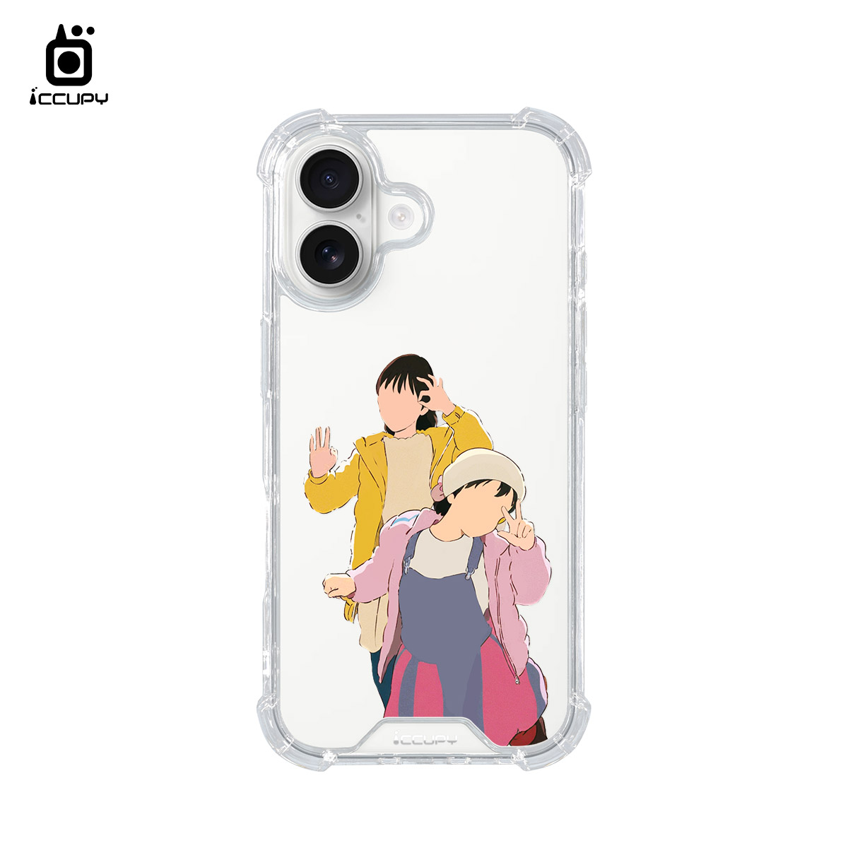 【極簡色塊似顏繪】IQ CASE 角粒殼 For iPhone 17-黑占iCCUPY