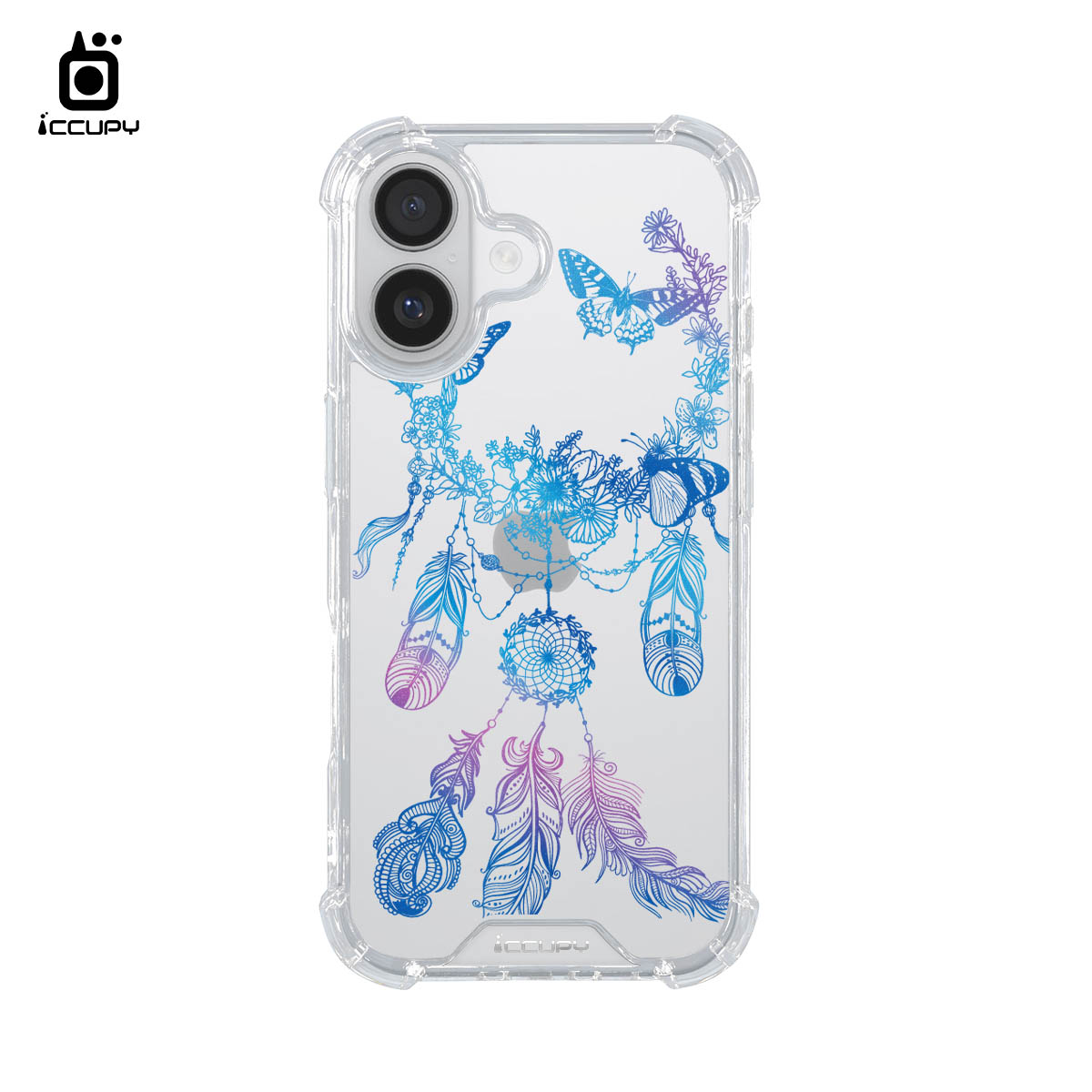【捕夢網|流雲-藍紫】IQ CASE 角粒殼 For iPhone 17-黑占iCCUPY