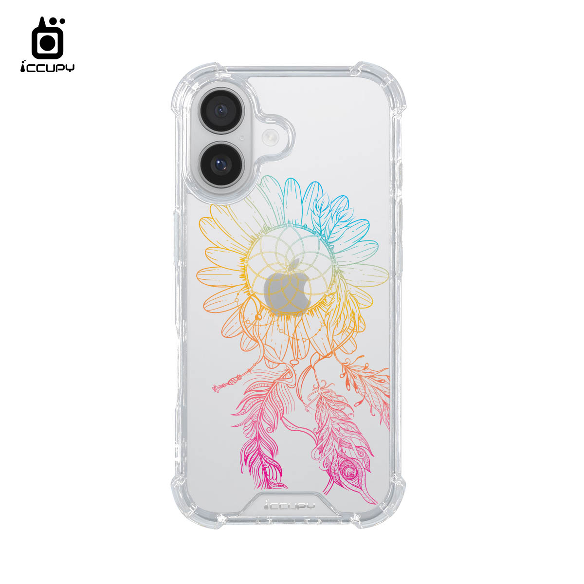 【捕夢網｜凌曦-藍粉】IQ CASE 角粒殼 For iPhone 17-黑占iCCUPY