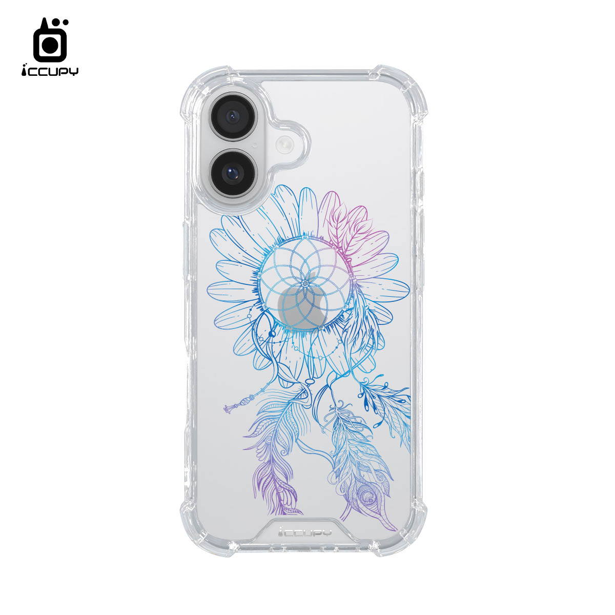 【捕夢網｜凌曦-藍紫】IQ CASE 角粒殼 For iPhone 17-黑占iCCUPY