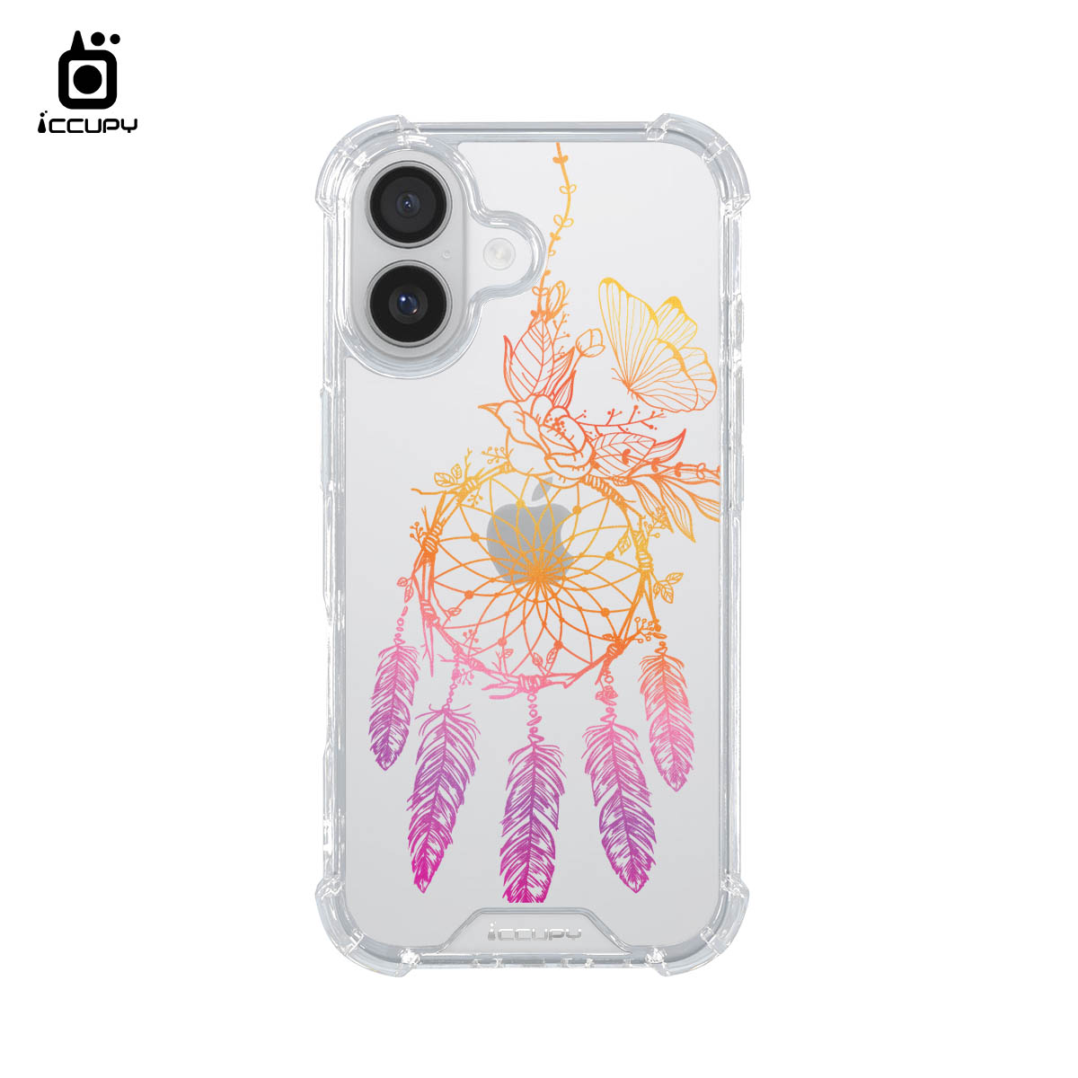 【捕夢網|蒼穹-粉紫】IQ CASE 角粒殼 For iPhone 17-黑占iCCUPY