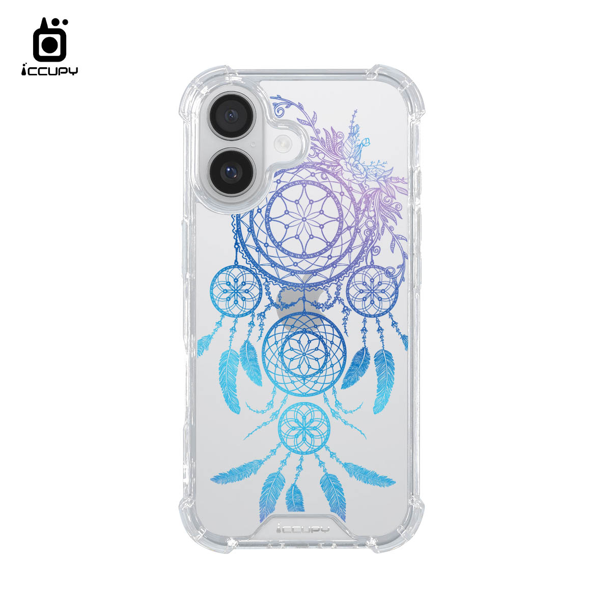 【捕夢網|繁星-藍紫】IQ CASE 角粒殼 For iPhone 17-黑占iCCUPY