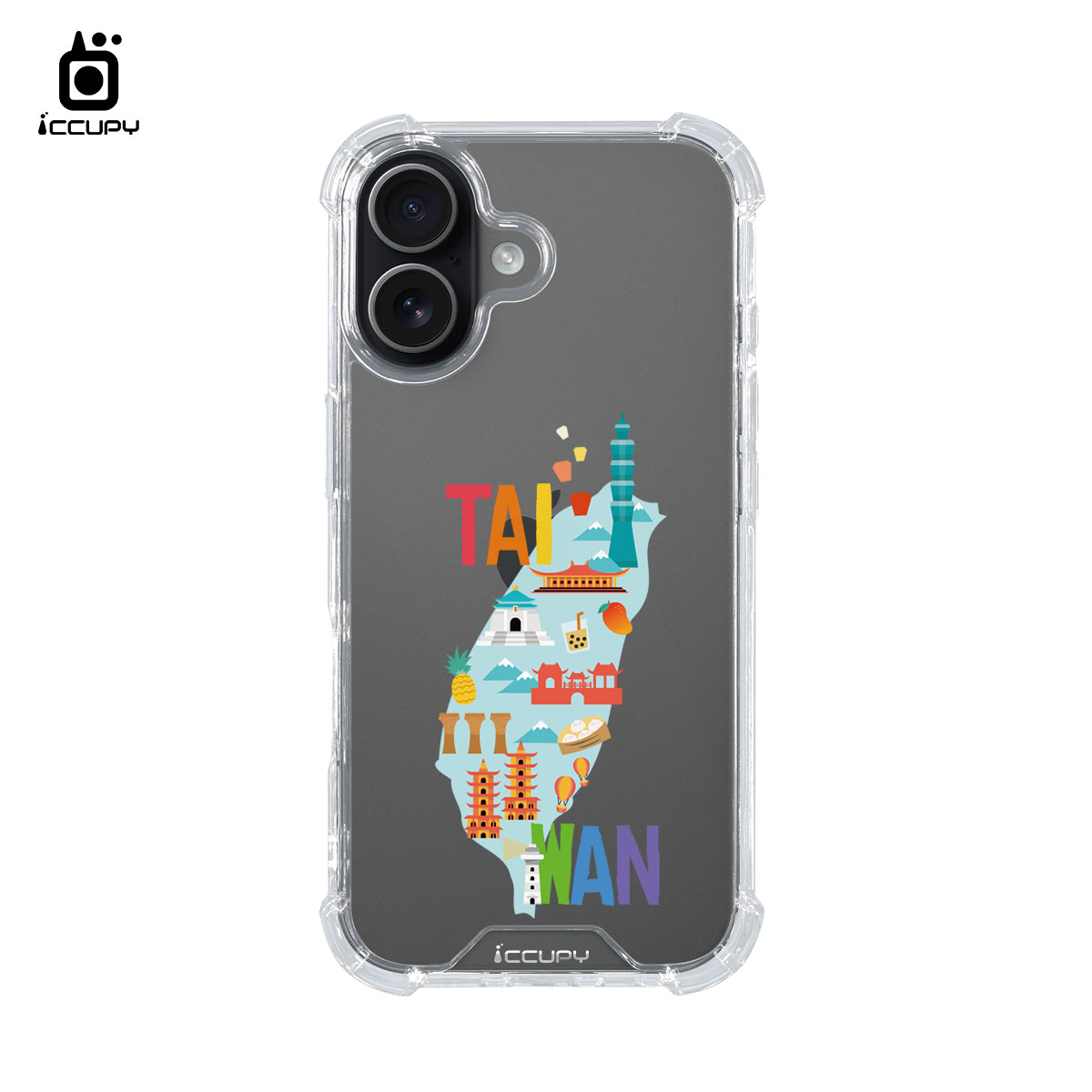 【台灣景點】iQ CASE角粒殼 For iPhone 17 -黑占iCCUPY