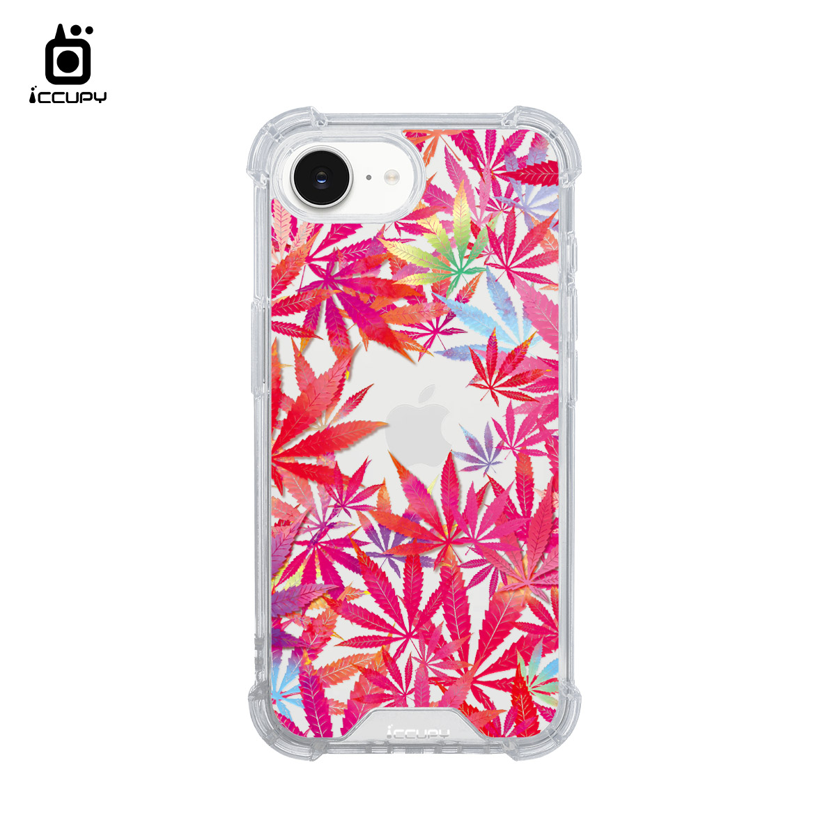 【花開盛夏｜楓葉】IQ CASE 角粒殼 For iPhone 17e-黑占iCCUPY