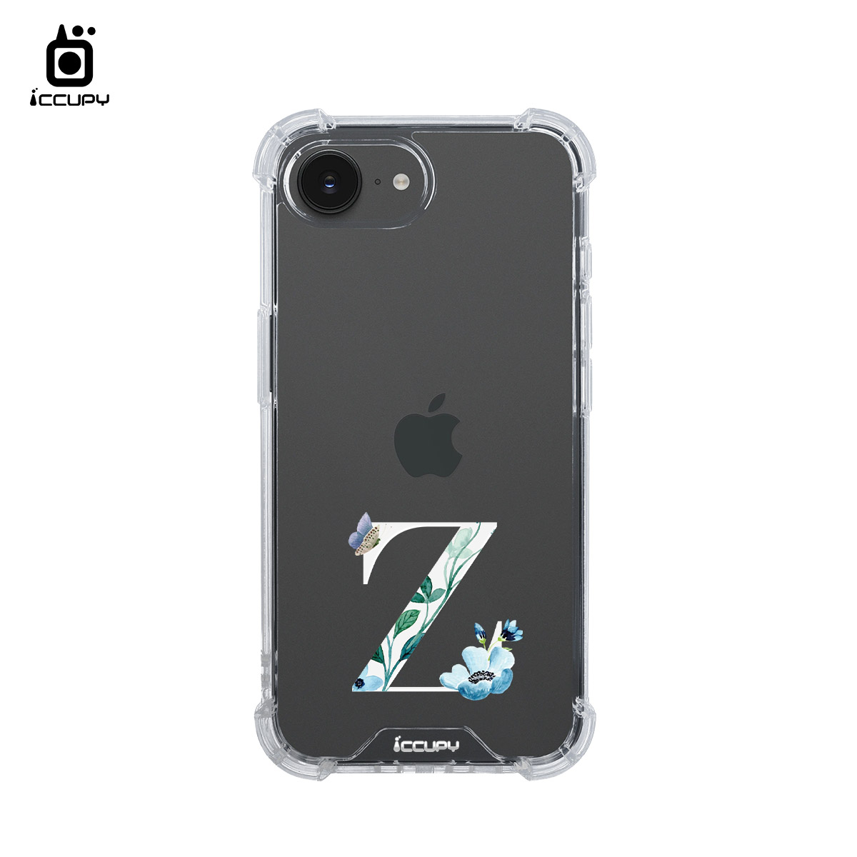 【花漾字母Z｜白字】IQ CASE 角粒殼 For iPhone 17e-黑占iCCUPY