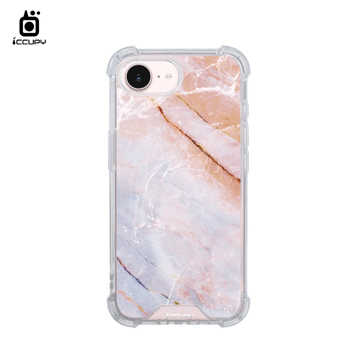 【大理石｜祕魯橘】IQ CASE 角粒殼 For iPhone 17e-黑占iCCUPY
