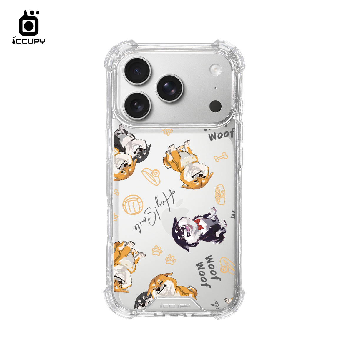 【柴犬兄弟C】IQ CASE 角粒殼 For iPhone 17 Pro-黑占iCCUPY