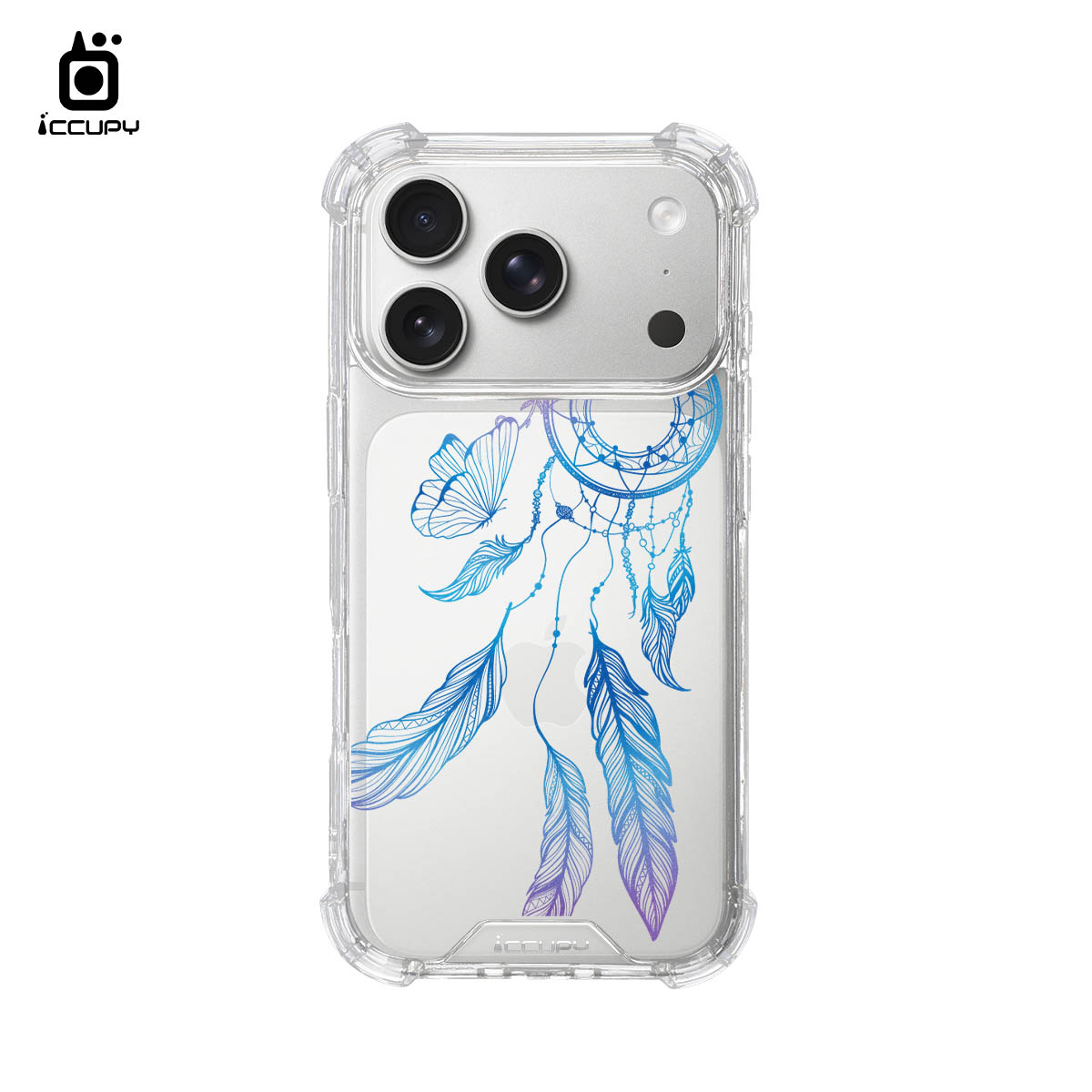 【捕夢網｜清風-藍紫】IQ CASE 角粒殼 For iPhone 17 Pro Max-黑占iCCUPY
