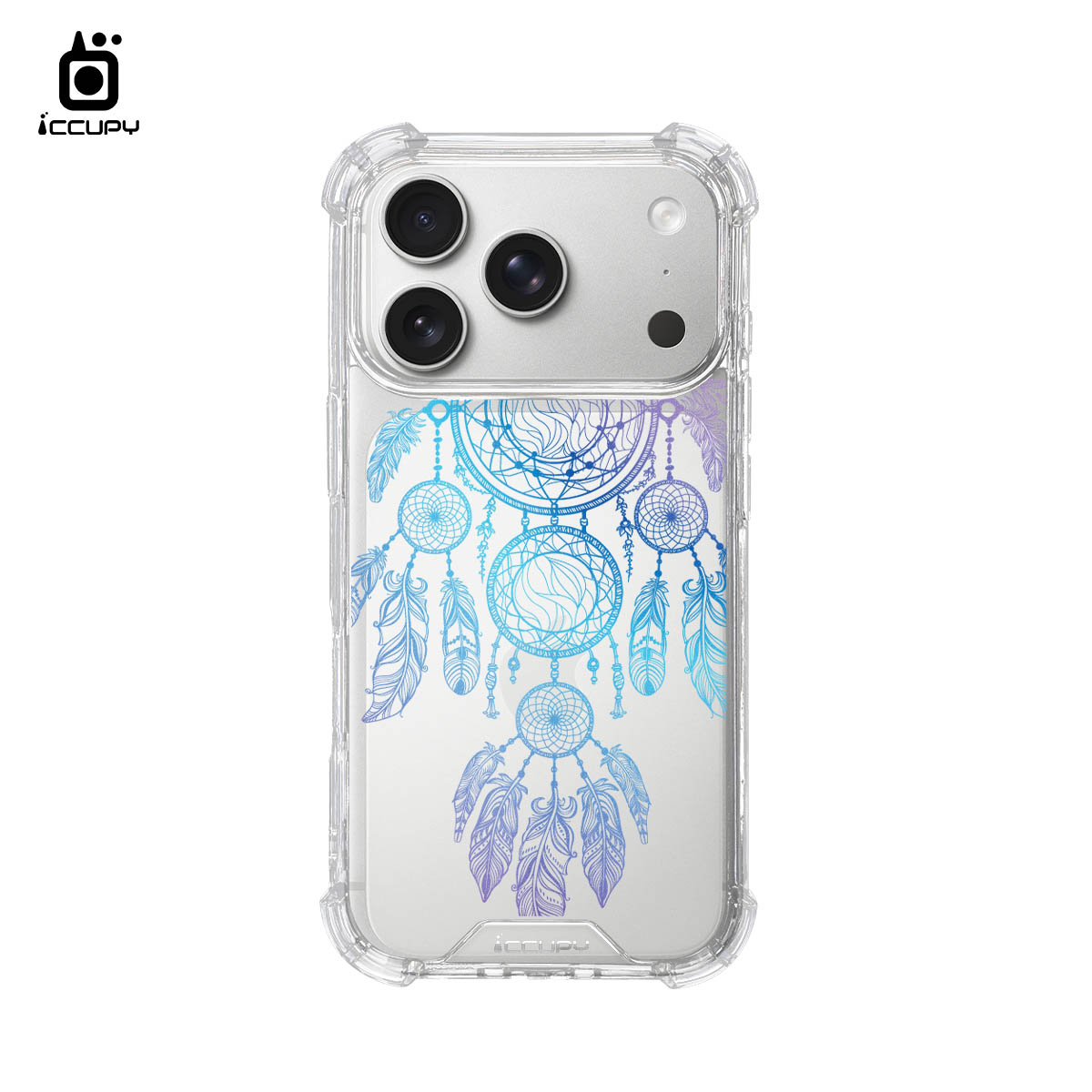 【捕夢網|曉月-藍紫】IQ CASE 角粒殼 For iPhone 17 Pro Max-黑占iCCUPY
