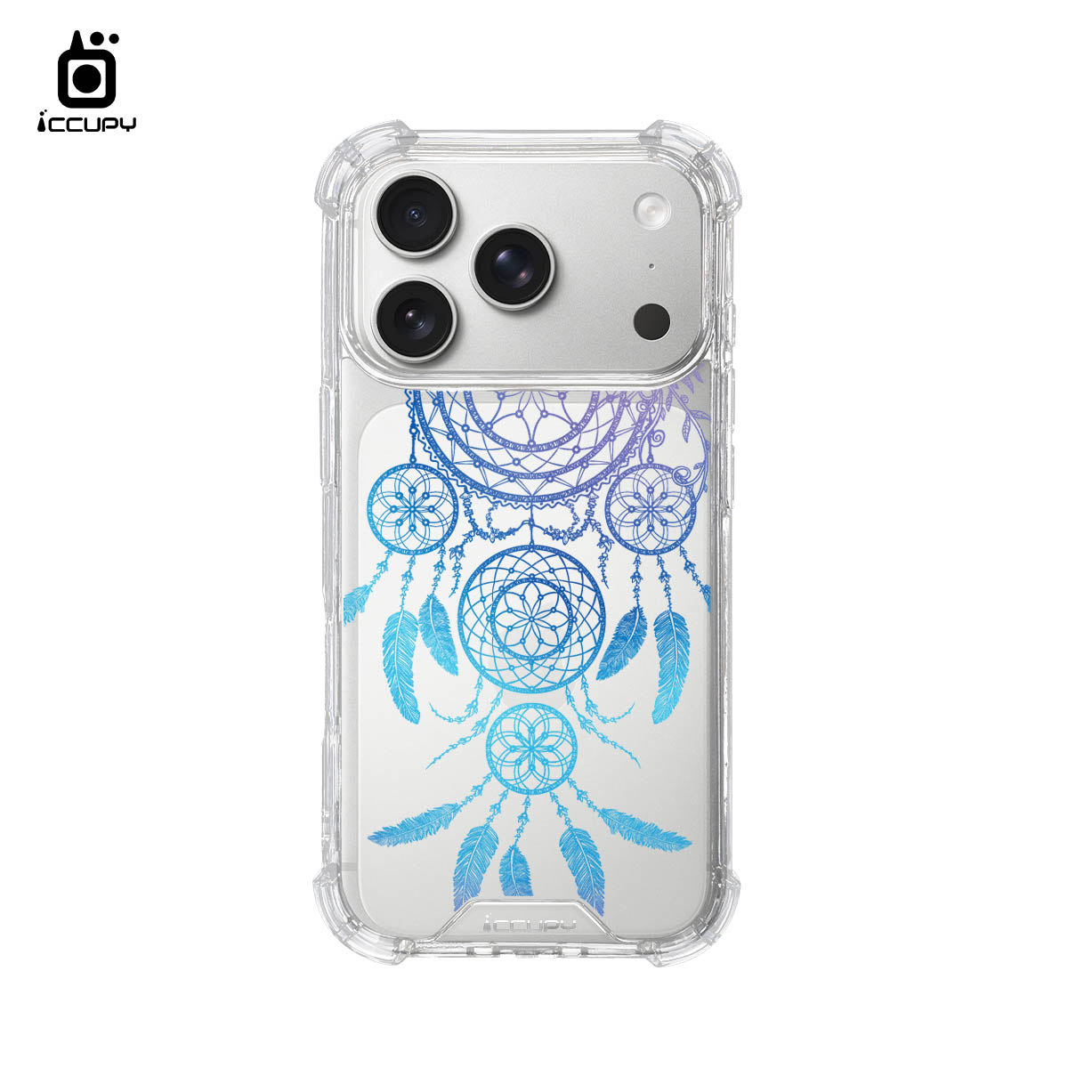 【捕夢網|繁星-藍紫】IQ CASE 角粒殼 For iPhone 17 Pro Max-黑占iCCUPY