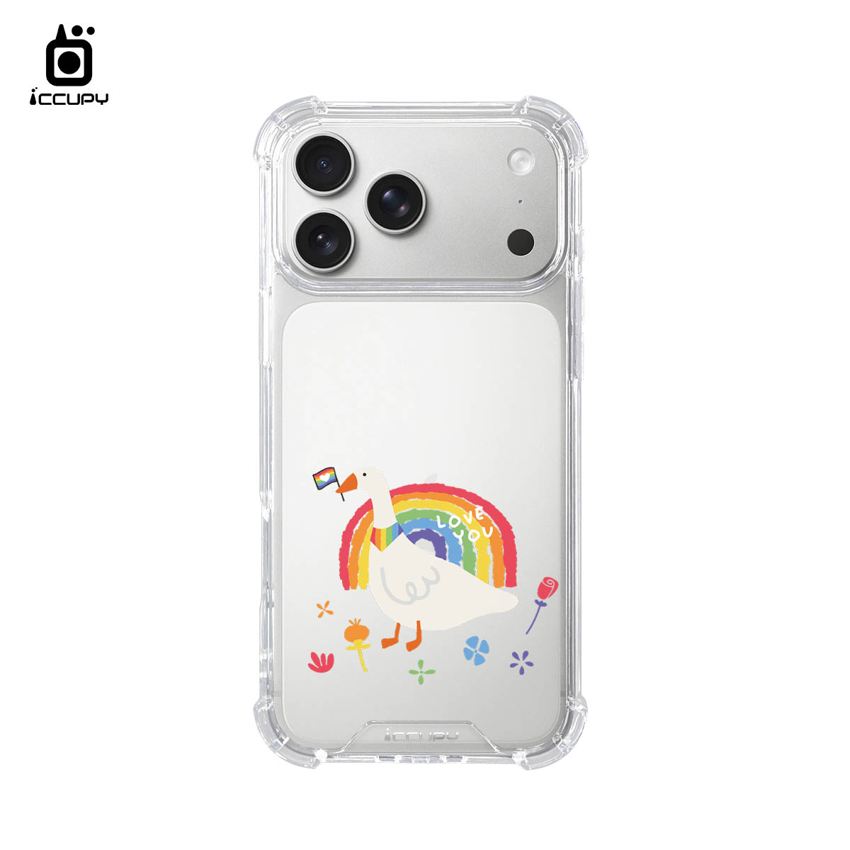 【LGBTQIA+🌈|鴨鴨愛妳】iQ CASE角粒殼 For iPhone 17 Pro Max-黑占iCCUPY