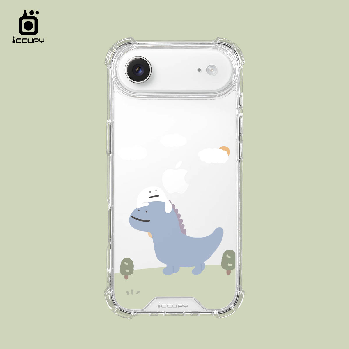 【懶懶怪|恐龍好朋友】IQ CASE 角粒殼 For iPhone Air-黑占iCCUPY