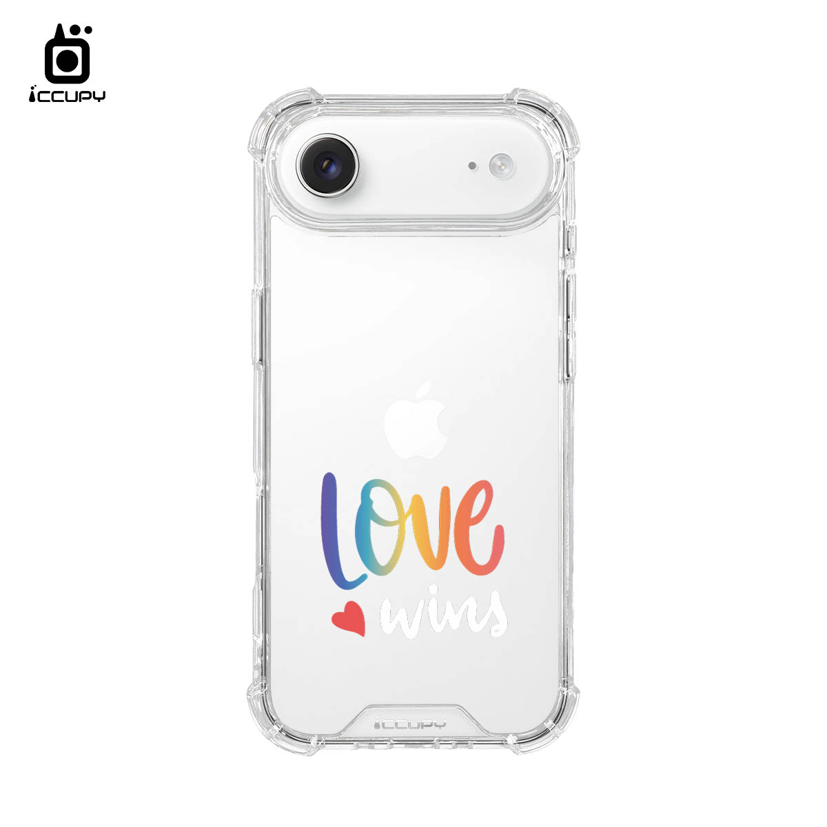 【LGBTQIA+🌈|愛的宣言 (白)】iQ CASE角粒殼 For iPhone Air-黑占iCCUPY