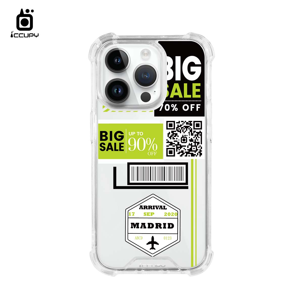 【非客製】IQ CASE 角粒殼 For Apple iPhone 14 Pro Max 我的行動條碼-大甩賣BIG SALE(綠)