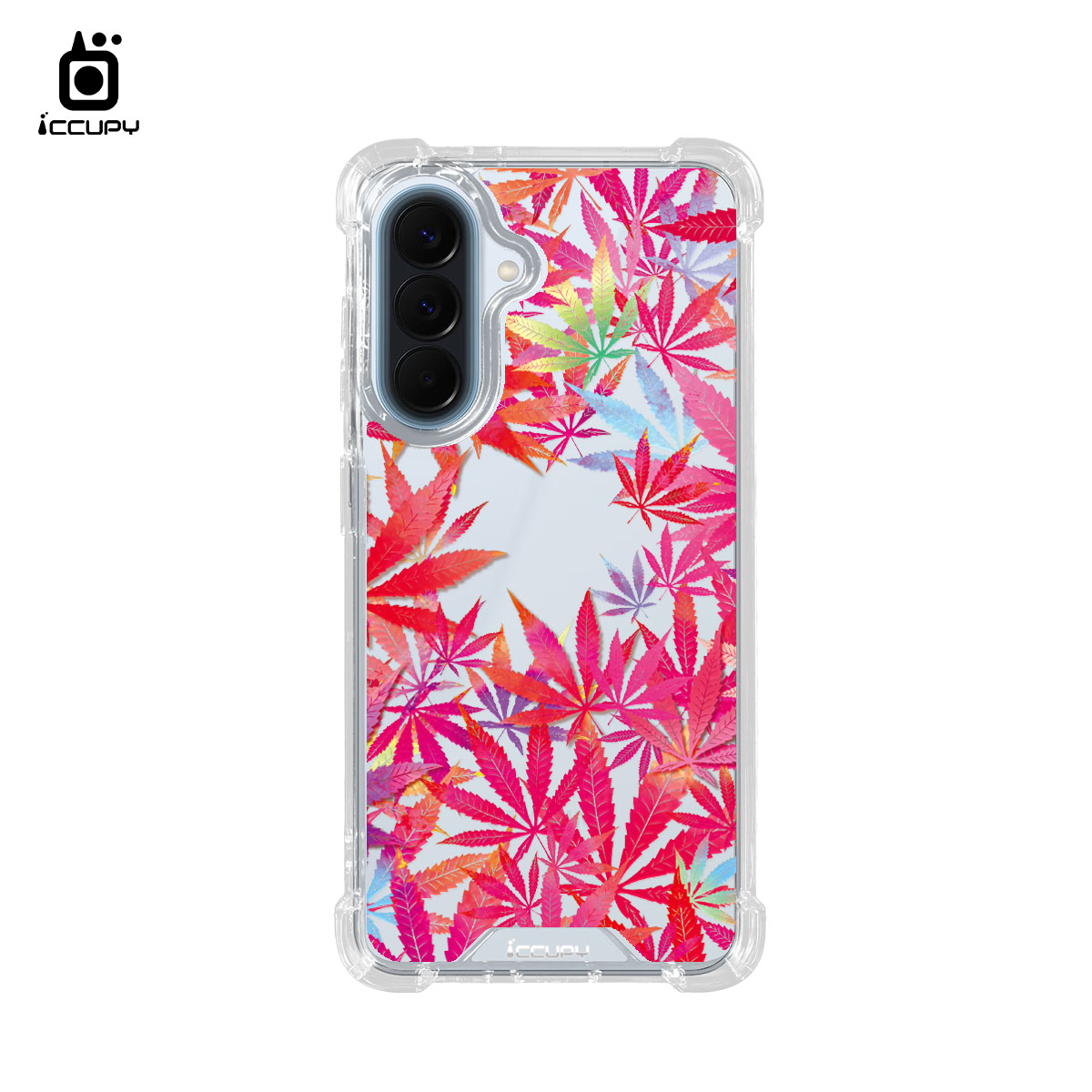 【花開盛夏｜楓葉】IQ CASE 角粒殼 For SAMSUNG A57-黑占iCCUPY