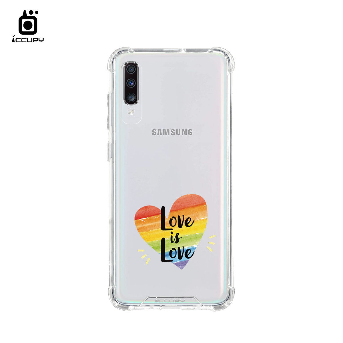 【LGBTQIA+🌈|就是愛2】iQ CASE角粒殼 For SAMSUNG A70-黑占iCCUPY