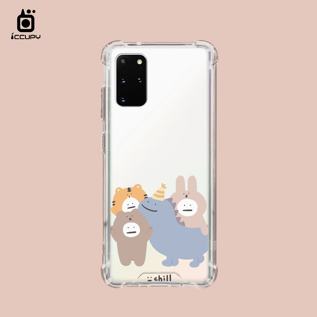 【懶懶怪｜動物懶友會】IQ CASE 角粒殼 For SAMSUNG S20 PLUS-黑占iCCUPY