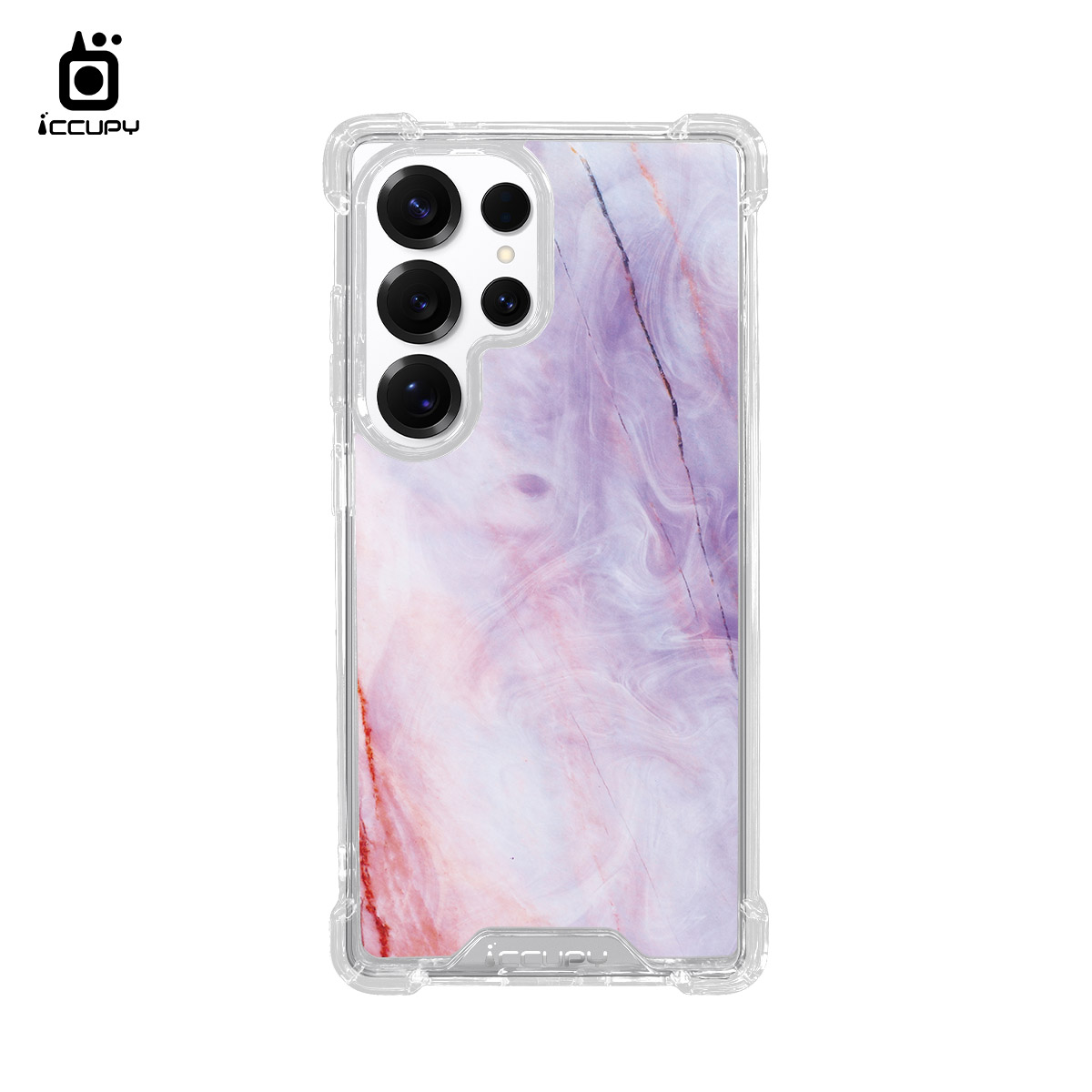【大理石｜摩洛哥紫】IQ CASE 角粒殼 For SAMSUNG S25 ULTRA-黑占iCCUPY