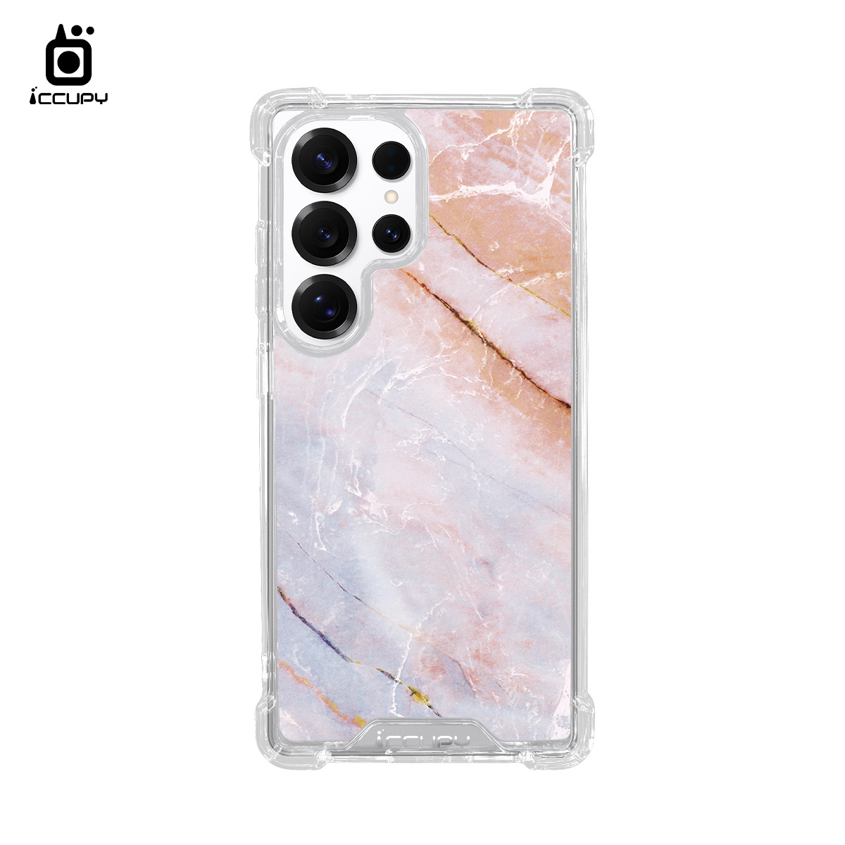 【大理石｜祕魯橘】IQ CASE 角粒殼 For SAMSUNG S25 ULTRA-黑占iCCUPY