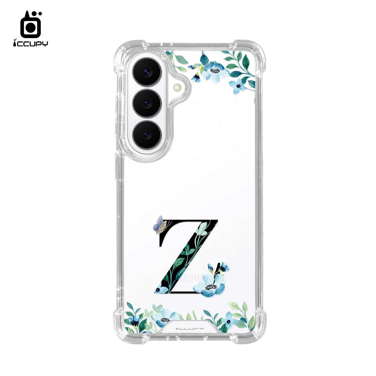 【花漾字母Z｜花景+黑字】IQ CASE 角粒殼 For SAMSUNG S26-黑占iCCUPY