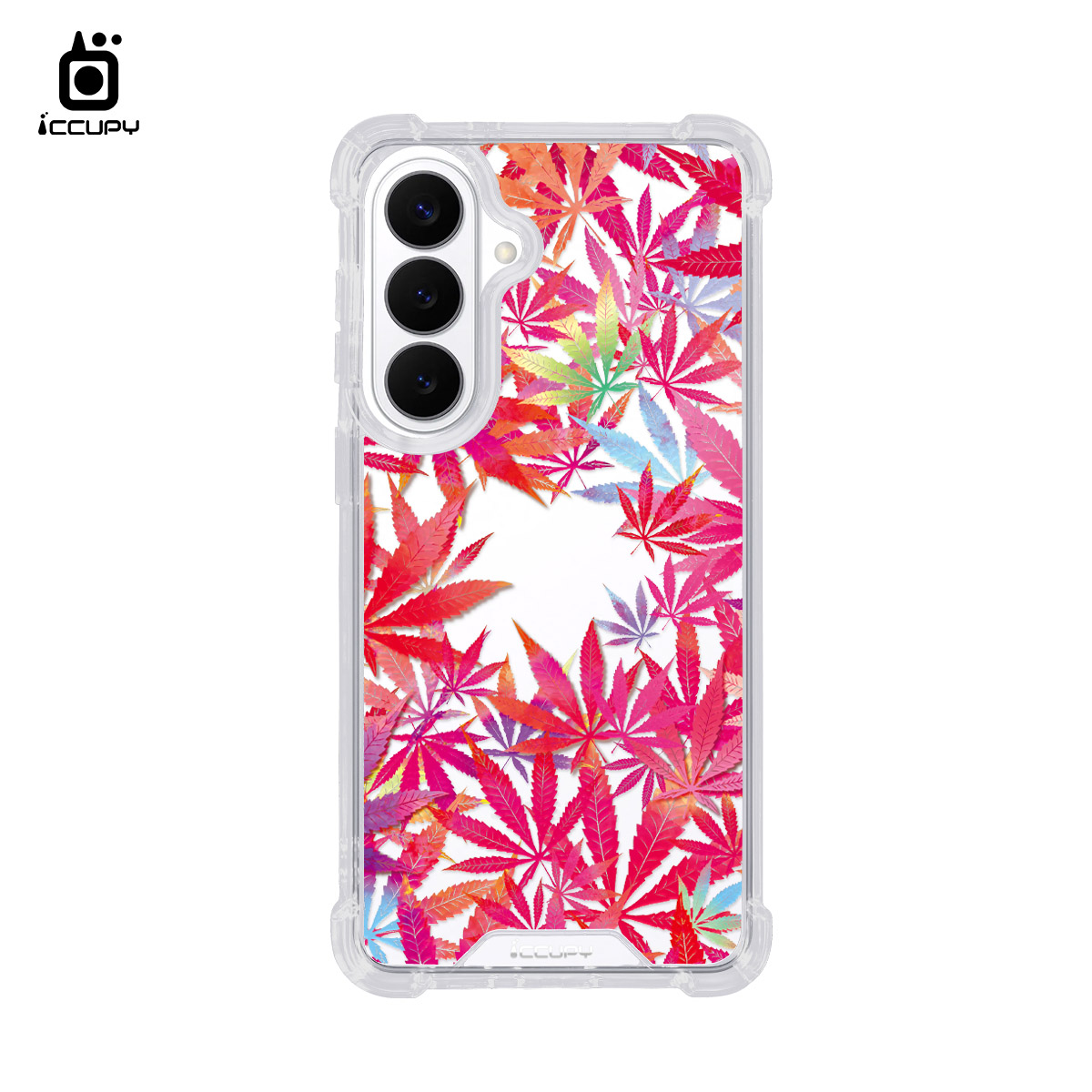 【花開盛夏｜楓葉】IQ CASE 角粒殼 For SAMSUNG S26 PLUS-黑占iCCUPY